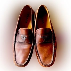 Prada driving loafers mens USA 9.5